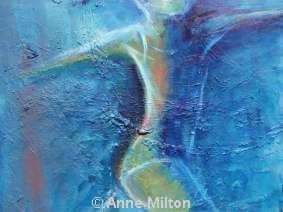 Universe of the imagination in oil on card painted by by Anne Milton, Fine Artist